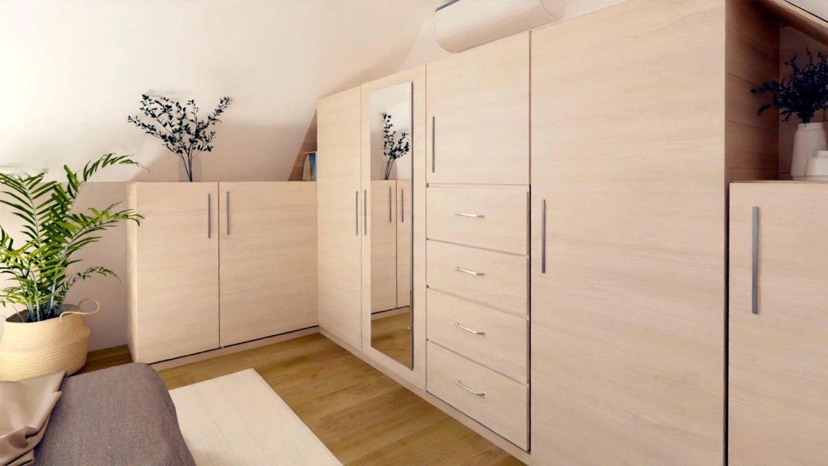 projet 3d dressing sur mesure sous pente 1 Réalisations