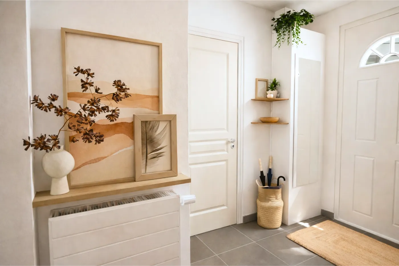 projet 3d entree accueillante et lumineuse Projet client - Une entrée accueillante et chaleureuse