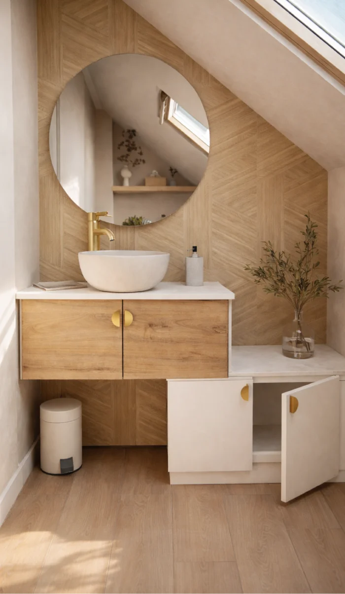 projet 3d toilettes meuble vasque Projet client - Transformation d'un petit espace du quotidien