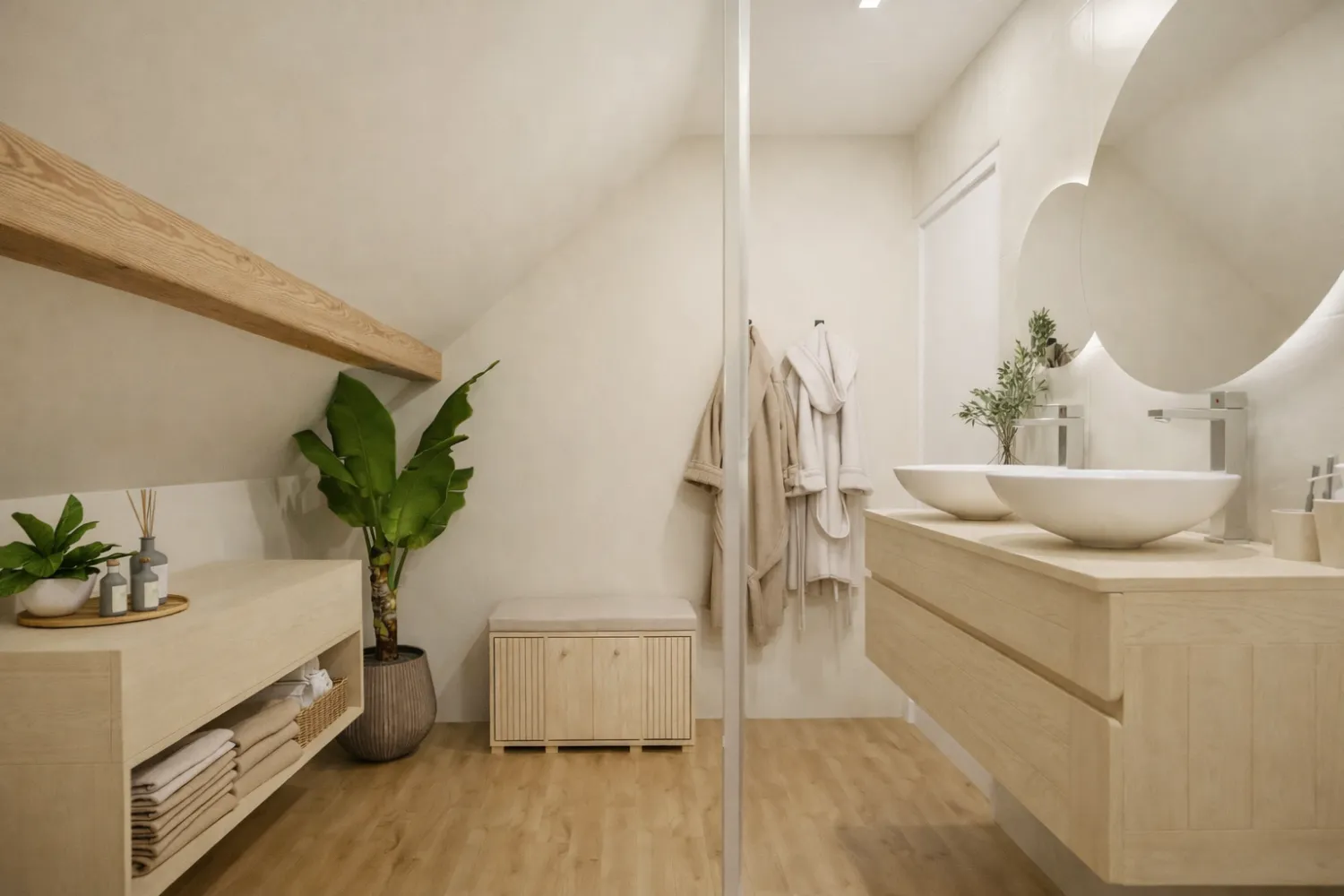 visuel 3d salle de bain ambiance lumineuse jour 2 Projet client - Transformation d'une salle de bain