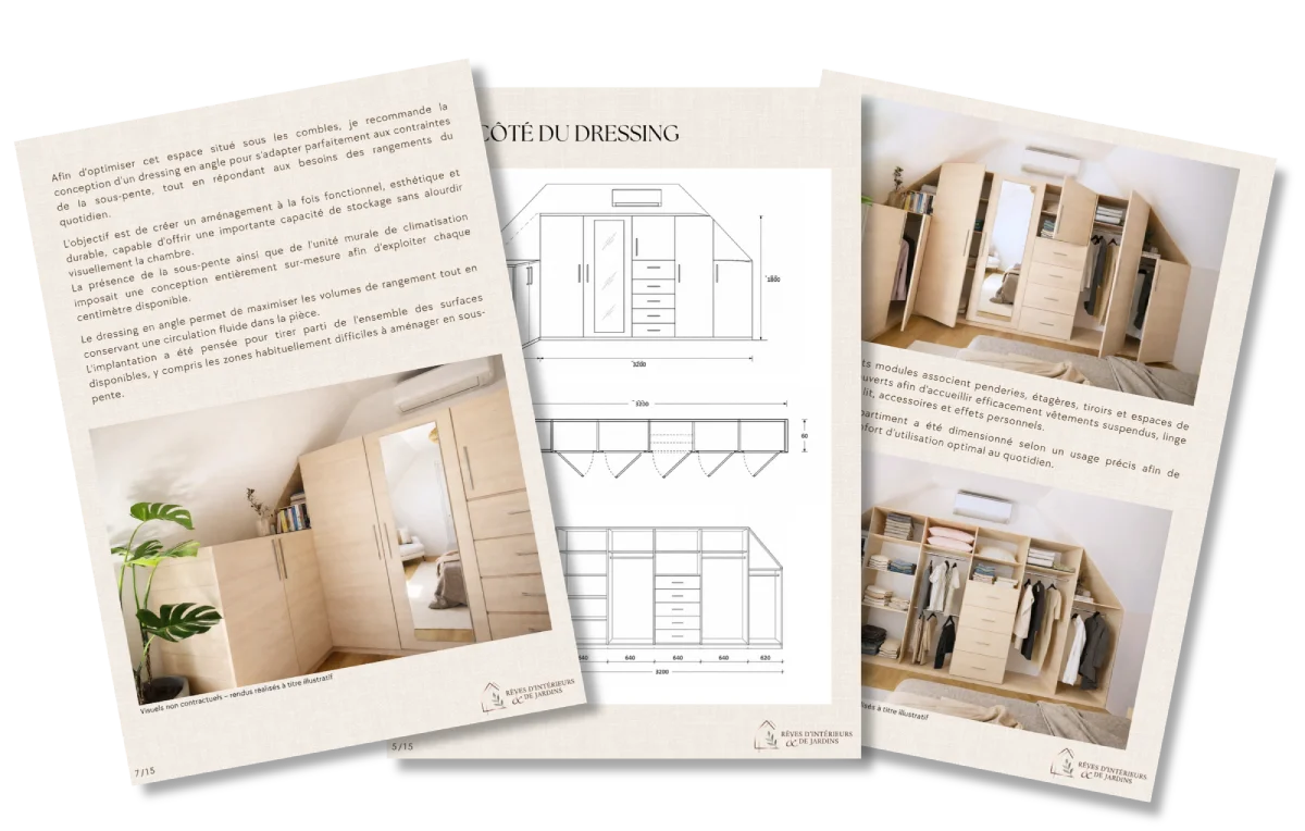extrait dossier client prestation mobilier 3d sur mesure Mobilier 3D