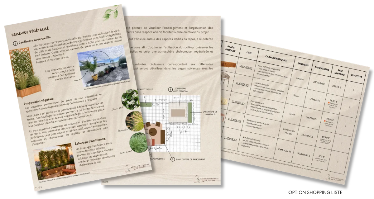 extrait dossier client projet amenagement formule eclosion 3 Le projet d'aménagement extérieur